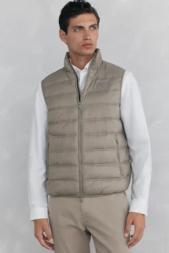 Pedro del Hierro Chaleco ultraligero Beige Outlet