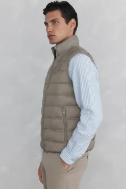 Pedro del Hierro Chaleco ultraligero Beige Outlet