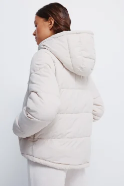 Springfield Chaqueta acolchada capucha poliéster reciclado blanco New