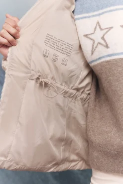 Springfield Chaqueta acolchada capucha pelo Sorona Aura beige Hot