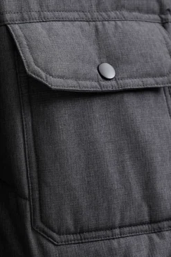 Jack & Jones Chaqueta acolchada con capucha gris Sale