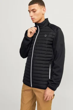 Jack & Jones Chaqueta acolchada cuello alto negro Hot