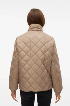 Vero Moda Chaqueta acolchada de mujer con bolsillos Marr&oacute;n New