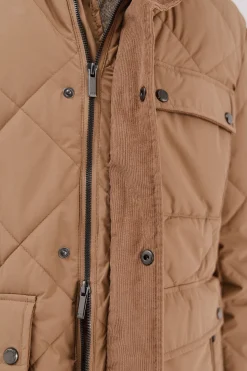 Cortefiel Chaqueta acolchada rombo Camel Outlet