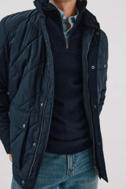 Cortefiel Chaqueta acolchada rombo Azul marino Clearance