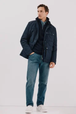 Cortefiel Chaqueta acolchada rombo Azul marino Clearance