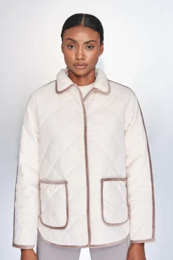 Dash and Stars Chaqueta acolchada rombos beige Best