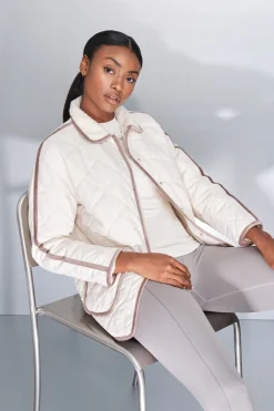 Dash and Stars Chaqueta acolchada rombos beige Best