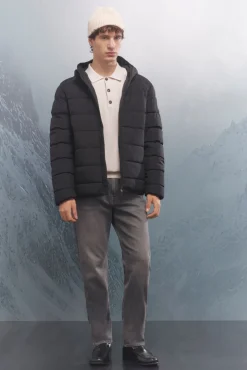 Springfield Chaqueta acolchada térmica negro Clearance