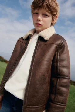 Springfield Kids Chaqueta aviador niño marr&oacute;n