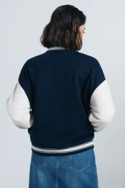 Springfield Chaqueta beisbolera oso azul New