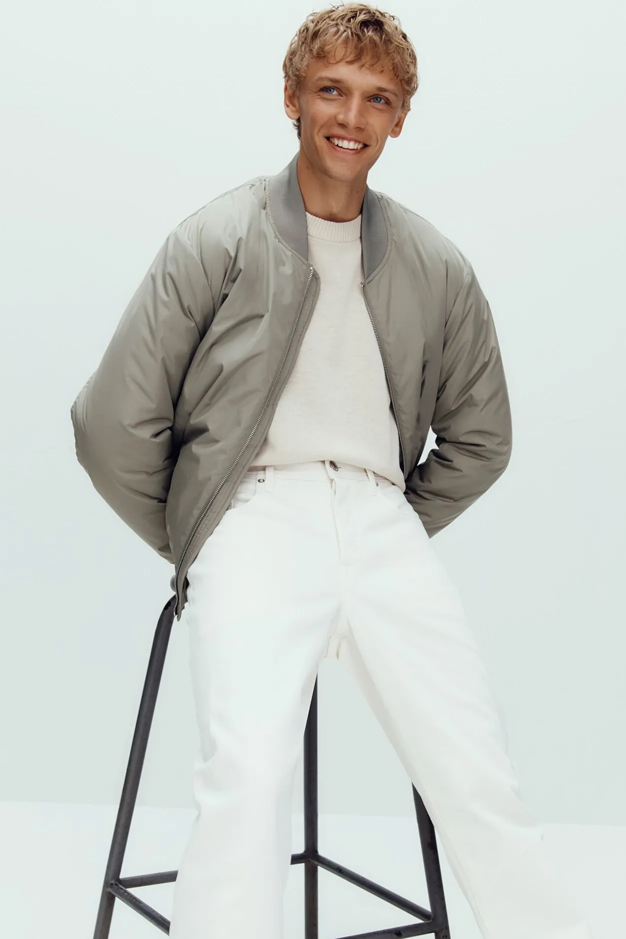 Selected Chaqueta bomber Gris Sale