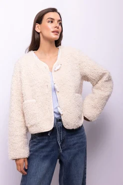 Object Chaqueta borreguillo sintético Blanco Discount