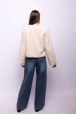 Object Chaqueta borreguillo sintético Blanco Discount