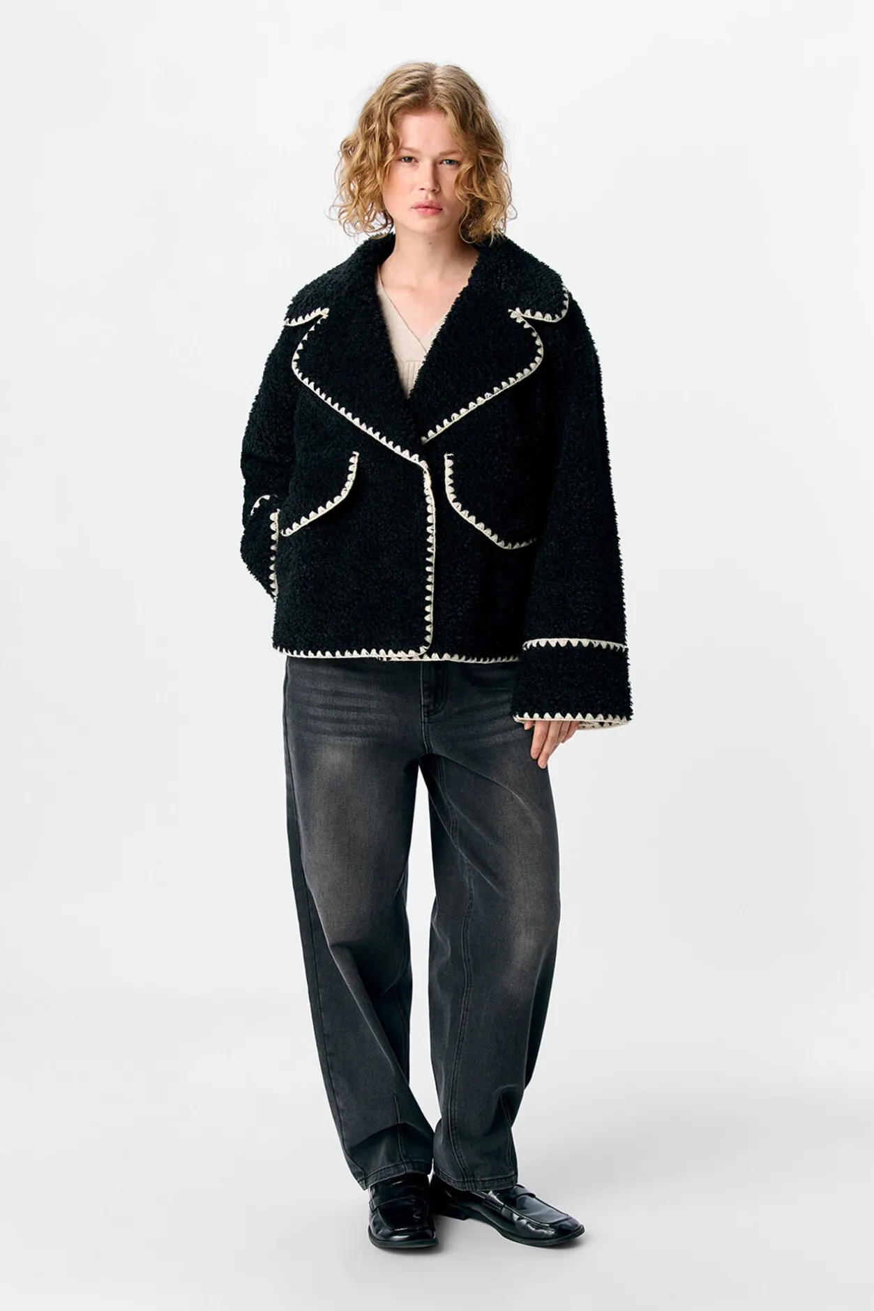 Object Chaqueta borreguillo sintético Negro Best