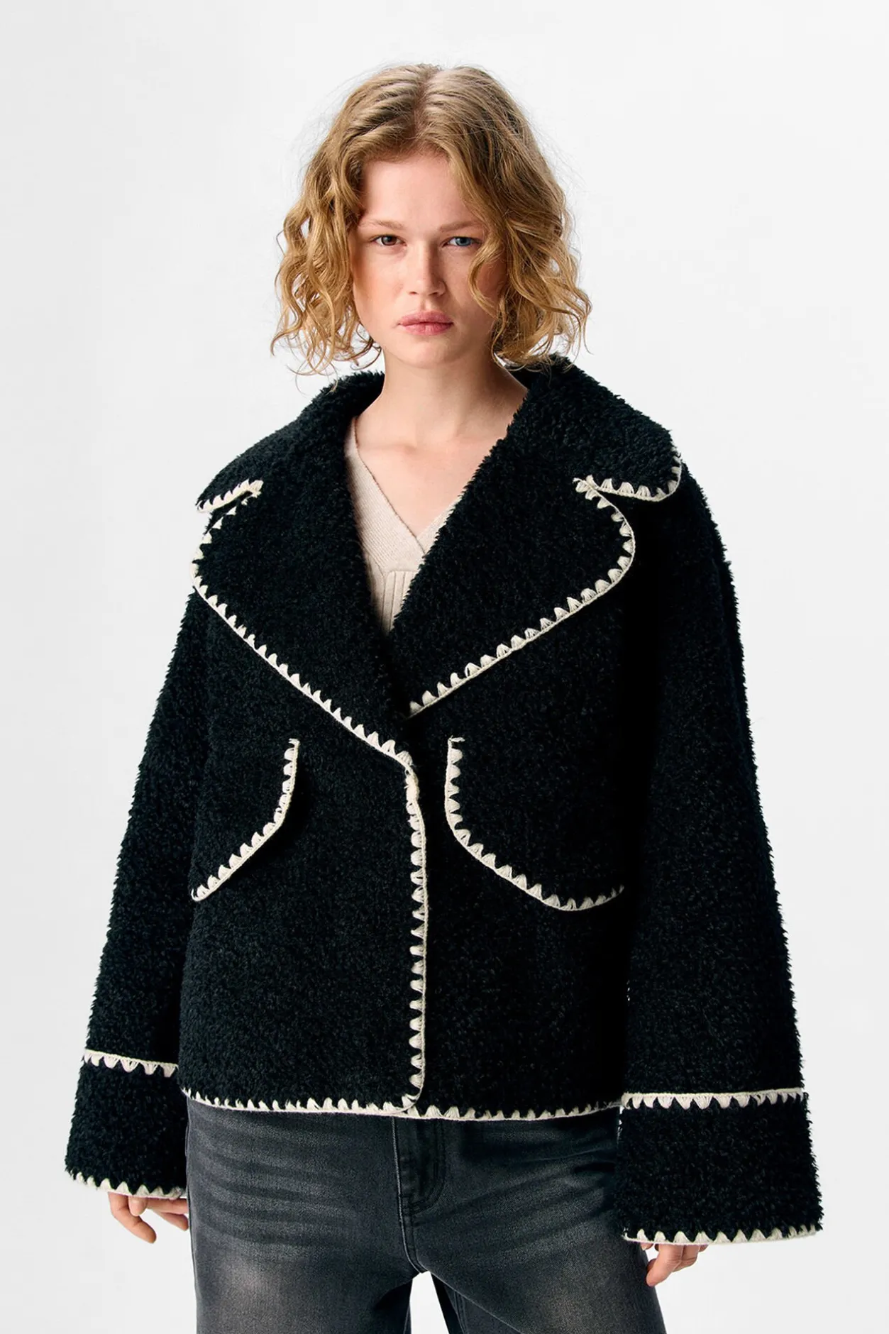 Object Chaqueta borreguillo sintético Negro Best