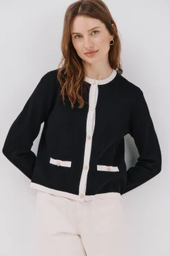 Cortefiel Chaqueta básica punto Negro Best