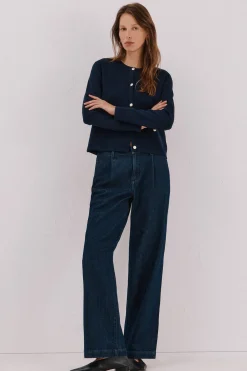 Cortefiel Chaqueta básica punto Azul marino Sale