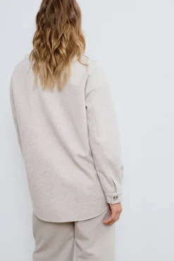 Vila Chaqueta camisera abotonada Beige New