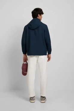 Silbon Chaqueta capucha cortavientos Azul marino Hot