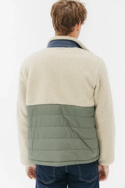 elPulpo Chaqueta combinada nylon y borreguillo Beige Best