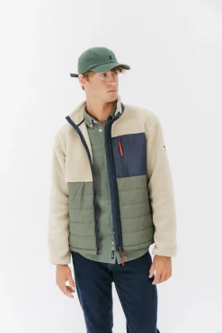 elPulpo Chaqueta combinada nylon y borreguillo Beige Best