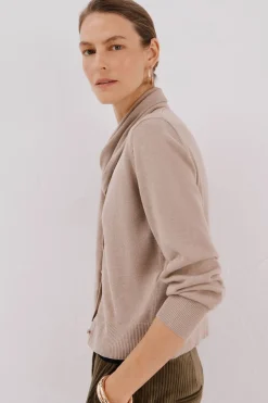 Cortefiel Chaqueta con bufanda Beige Outlet