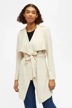 Object Chaqueta con cinturón Beige Clearance