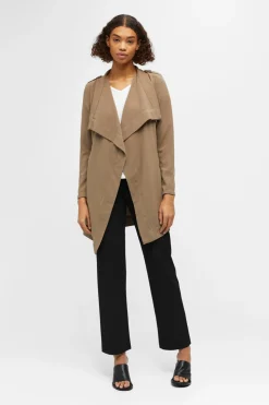 Object Chaqueta con cinturón Marr&oacute;n oscuro