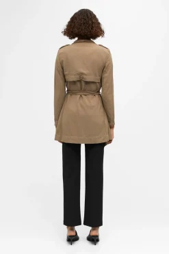 Object Chaqueta con cinturón Marr&oacute;n oscuro