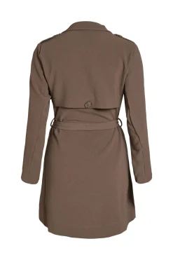 Object Chaqueta con cinturón Marr&oacute;n oscuro