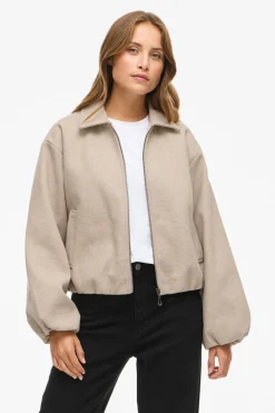 Vila Chaqueta con mangas globo Beige Discount