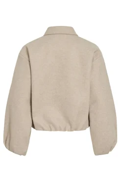 Vila Chaqueta con mangas globo Beige Discount