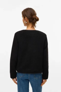 Vero Moda Chaqueta corta borrego Negro Outlet