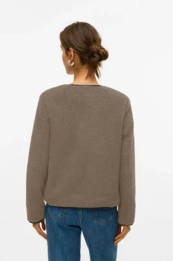 Vero Moda Chaqueta corta borrego Marr&oacute;n Hot