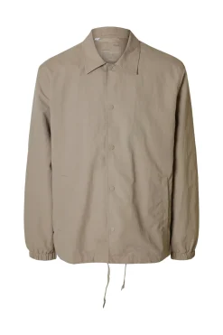 Selected Chaqueta corta con cuello confeccionada con materiales reciclados Beige Best