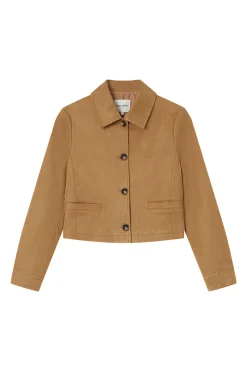 Grace & Mila Chaqueta corta de ante sintético Beige Best