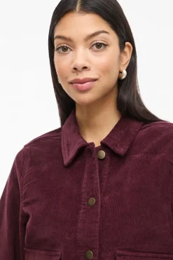 Vila Chaqueta corta de pana Morado Outlet