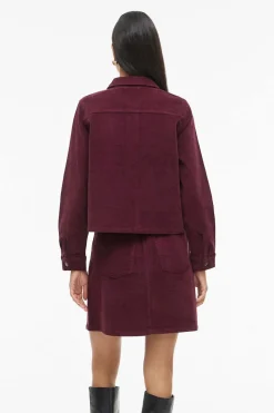 Vila Chaqueta corta de pana Morado Outlet