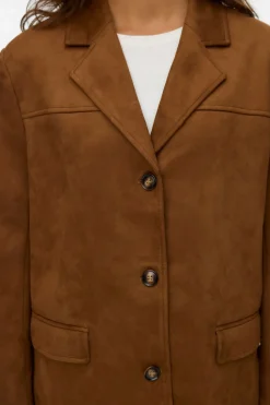 Vero Moda Chaqueta corta efecto ante Marr&oacute;n Online