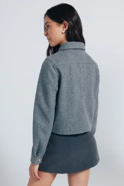 Springfield Chaqueta corta felpa gris Online