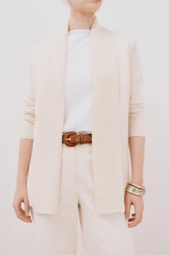 Cortefiel Chaqueta cuello chal Marfil