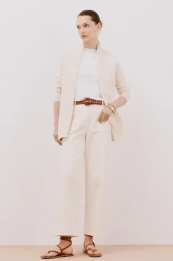 Cortefiel Chaqueta cuello chal Marfil