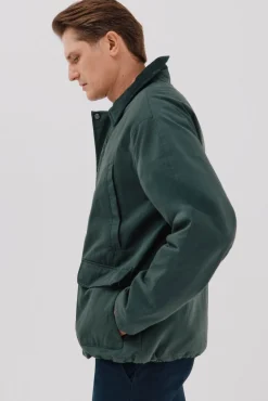 Cortefiel Chaqueta cuello combinado Verde oscuro