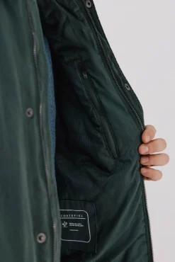 Cortefiel Chaqueta cuello combinado Verde oscuro