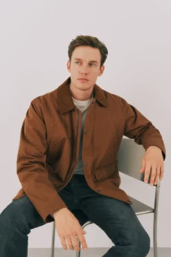 Cortefiel Chaqueta cuello combinado Marrón Best