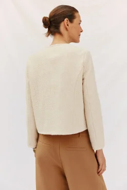 Cortefiel Chaqueta de estrucura Marfil Sale