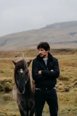 OOTO Chaqueta de lana borrego Gris oscuro Discount