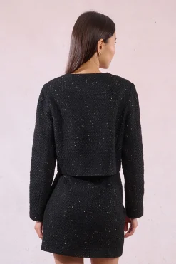 Molly Bracken Chaqueta de manga larga detalle corazones Negro Clearance