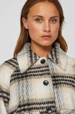 Vila Chaqueta de paño abotonada Gris Best